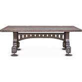 Sterling 53" Coffee Table in Reclaimed Teak & Cast Iron