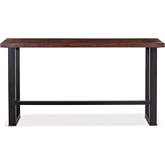 Amici 70" Sofa Console Table in Walnut Finish Acacia Wood & Iron