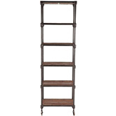 Paxton Bookcase in Weathered Walnut Reclaimed Teak & Iron