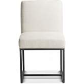 Rebel Dining Chair in Off White Linen & Iron (Set of 2)