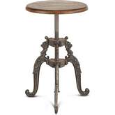 Regina Adj Bar Stool in Weathered Gray Reclaimed Teak & Iron