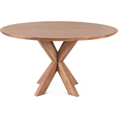 Stockholm 54" Round Dining Table in Weathered Acacia Wood