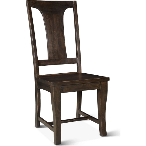 Toulon Dining Chair in Vintage Brown Mango Wood (Set of 2)