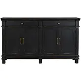 Trento 70" Sideboard in Distressed Black Mango Wood