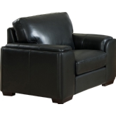 Suzanne Arm Chair in Black Top Grain Leather