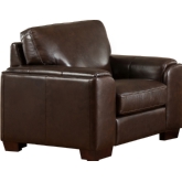 Suzanne Arm Chair in Dark Brown Top Grain Leather