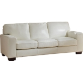 Kimberlly Sofa in Ivory White Top Grain Leather
