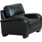 Brigitte Arm Chair in Black Top Grain Leather
