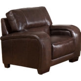 Brigitte Arm Chair in Dark Brown Top Grain Leather