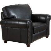 Barbara Arm Chair in Black Top Grain Leather