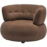 5512 Accent Chair in Tufted Brown Boucle Fabric