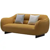 5009 Loveseat in Yellow Fabric