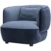 5553 Accent Chair in Dark Blue Fabric