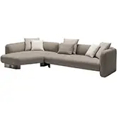 5516 2 Piece Sectional Sofa with Left Hand Facing Chaise in Grey Fabric