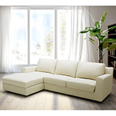 Jenny Sectional Sofa Sleeper with Left Facing Chaise in Premium Leather