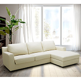 Jenny Sectional Sofa Sleeper w/ Right Facing Chaise in Premium Leather