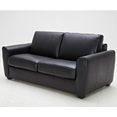 Ventura Premium Leather Sofa Bed in Black