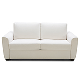 Alpine Fabric Sofa Bed in White Microfiber