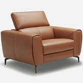 Lorenzo Power Arm Chair Recliner in Caramel Premium Italian Leather