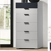 Marsala Chest in Light Grey & Navy Lacquer