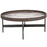 441 Coffee Table in 3D Printed Glass, Grey Oak Veneer & Metal