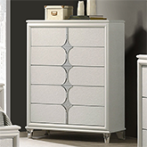 Bucharest Chest in Light Grey Finish & Metal
