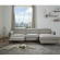 Antonio Sectional Sofa with Right Hand Facing Chaise in Chalk Fabric