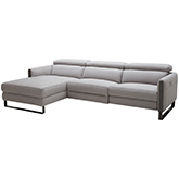 Antonio Sectional Sofa with Left Hand Facing Chaise in Chalk Fabric