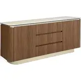 Balsato Buffet in Travertine Look Ceramic & Wood Grain Finish