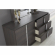 Giulia Dresser & Mirror in Matte Gray Lacquer & Metal