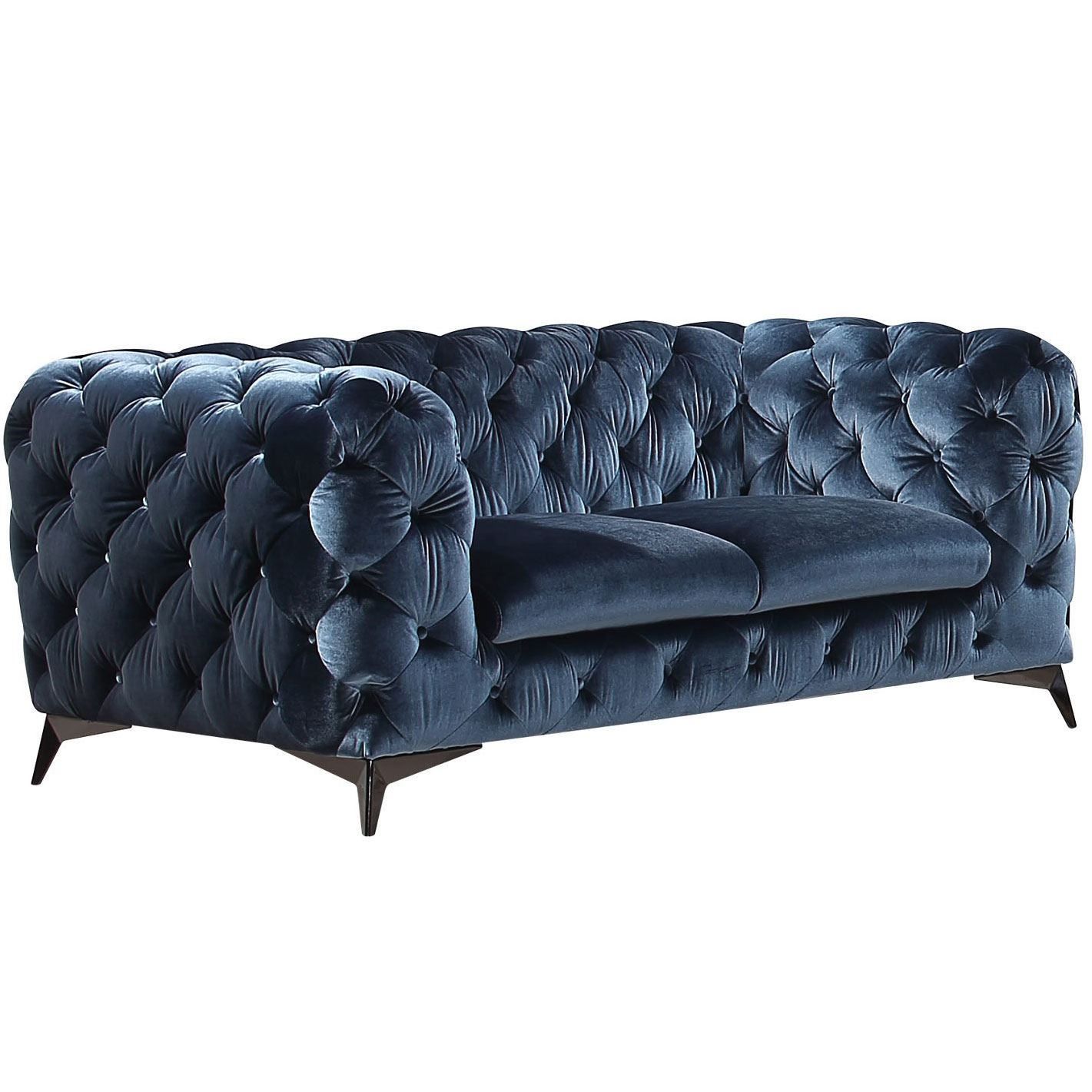 Glitz Velour Fabric Loveseat