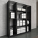 Cloud Wall Unit Bookcase in High Gloss Grey Lacquer & Glass