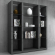 Cloud Wall Unit Bookcase in High Gloss Grey Lacquer & Glass