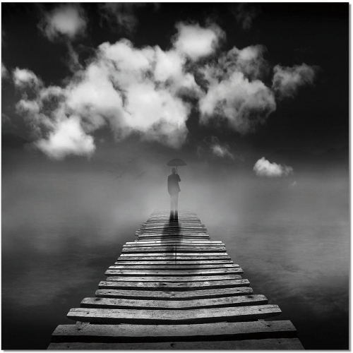 Hello Wall Art in Black & White