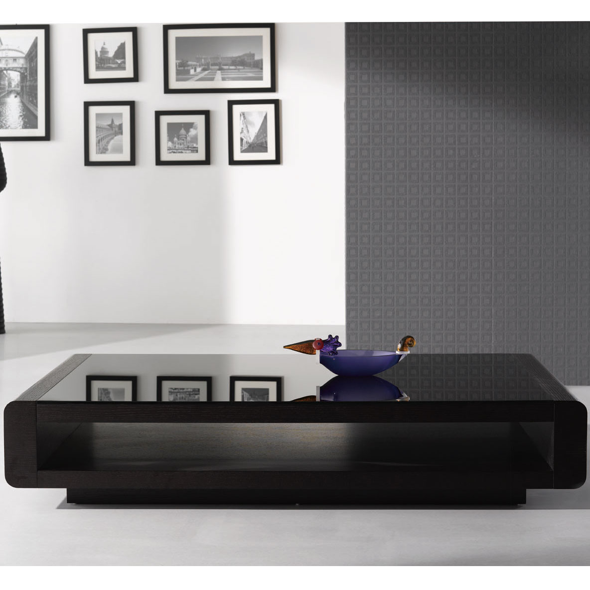 J&M Furniture 17515 Modern Coffee Table 673 in Dark Oak Veneer & Coffee ...