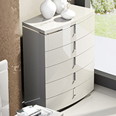 New York Chest of Drawers in Grey High Gloss