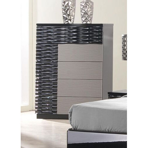 Roma Chest in Black & Grey Lacquer