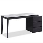 Slate Desk in Marble Look Ceramic & Grey Oak Veneer