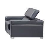 Soho Modern Arm Chair in Grey Leather