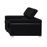 Soho Modern Arm Chair in Black Leather