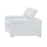 Soho Modern Arm Chair in White Leather