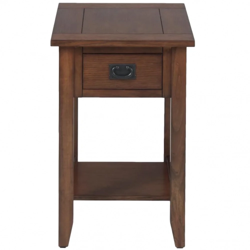 Mission Oak Chair Side Table with Picture Framed Top