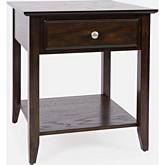 Modern Espresso End Table in Espresso Brown Wood