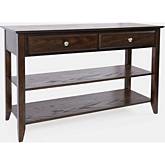 Modern Espresso Sofa Console Table in Espresso Brown Wood