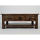Cannon Valley 3 Drawer Cocktail Table in Distressed Wood