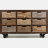 Painted Canyon 9 Drawer Accent Chest in Distressed Acacia