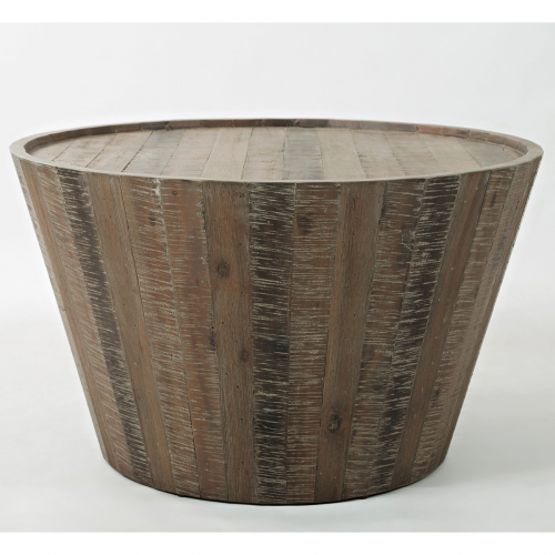 Conundrum Cocktail Table in Wire Brushed Grey Wash Acacia