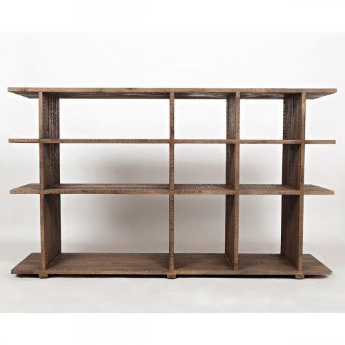 Conundrum Bookcase in Wire Brushed Grey Wash Acacia