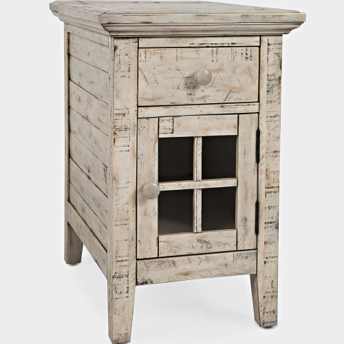 Rustic Shores Power Side Table in Scrimshaw Cream Finish
