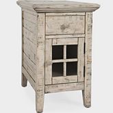 Rustic Shores Power Side Table in Scrimshaw Cream Finish